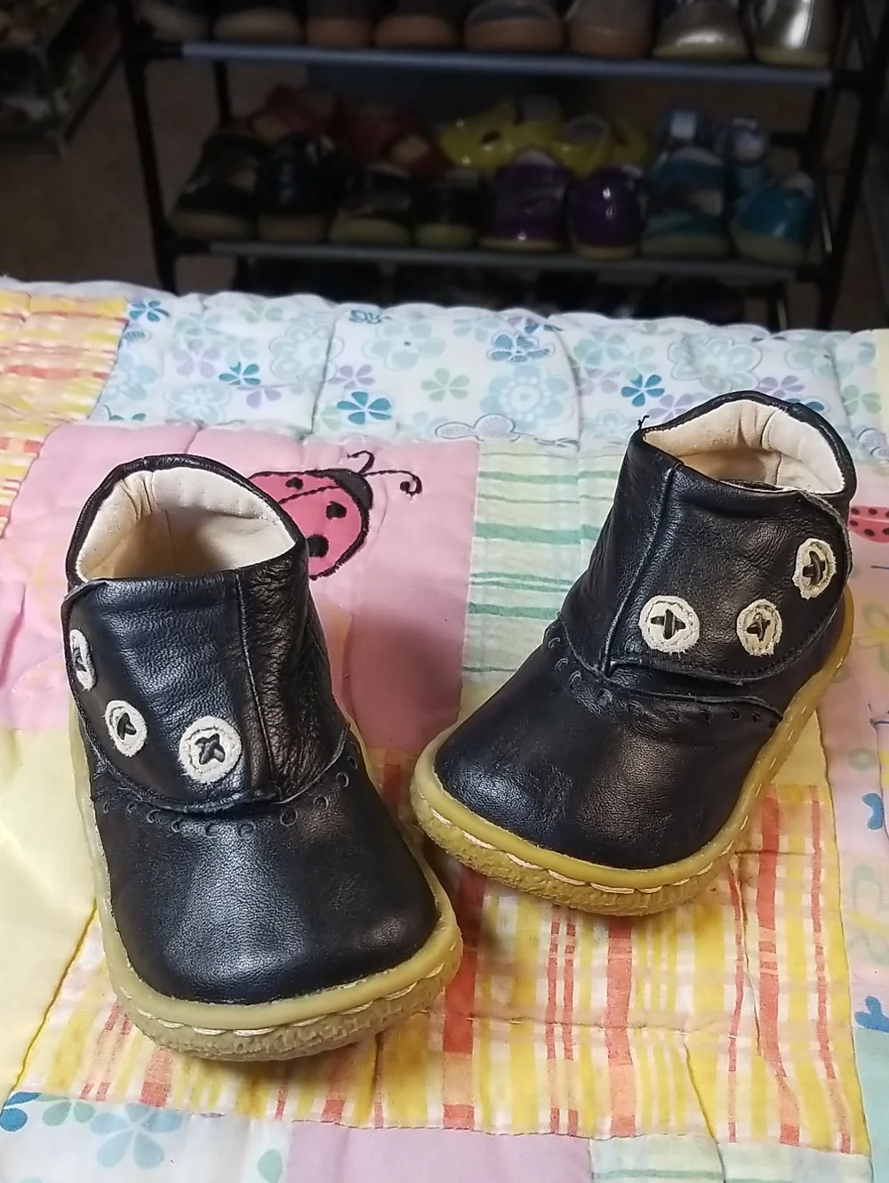 Livie & Luca Black Leather Soft London Boots Size 5